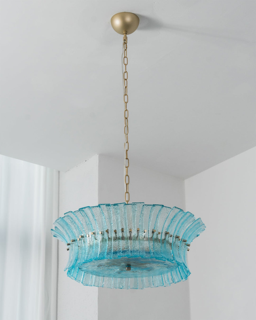 Celoissa lampadario in vetro Blu