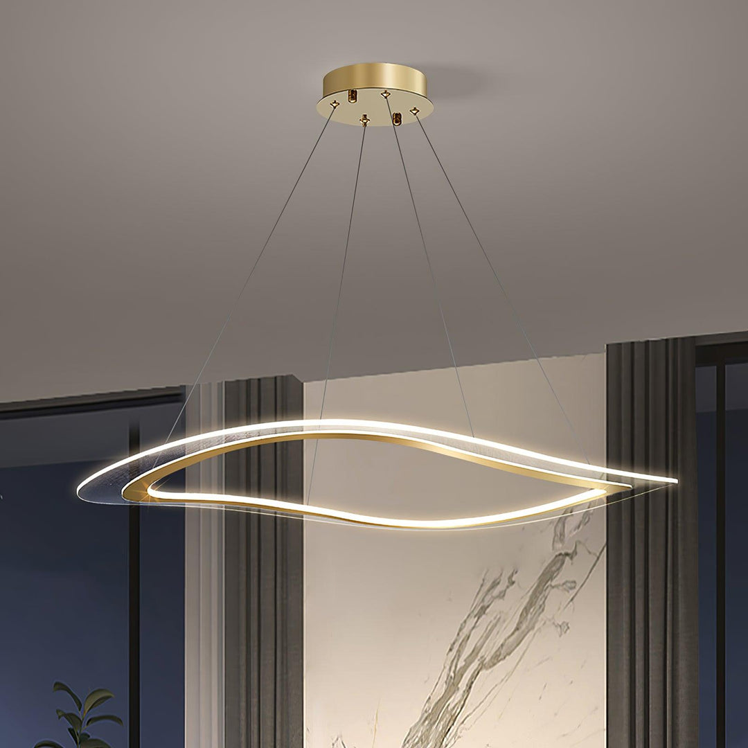 Soleleon lampadario LED Acrilico Oro moderno