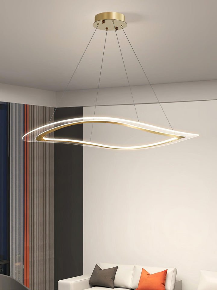 Soleleon lampadario LED Acrilico Oro moderno