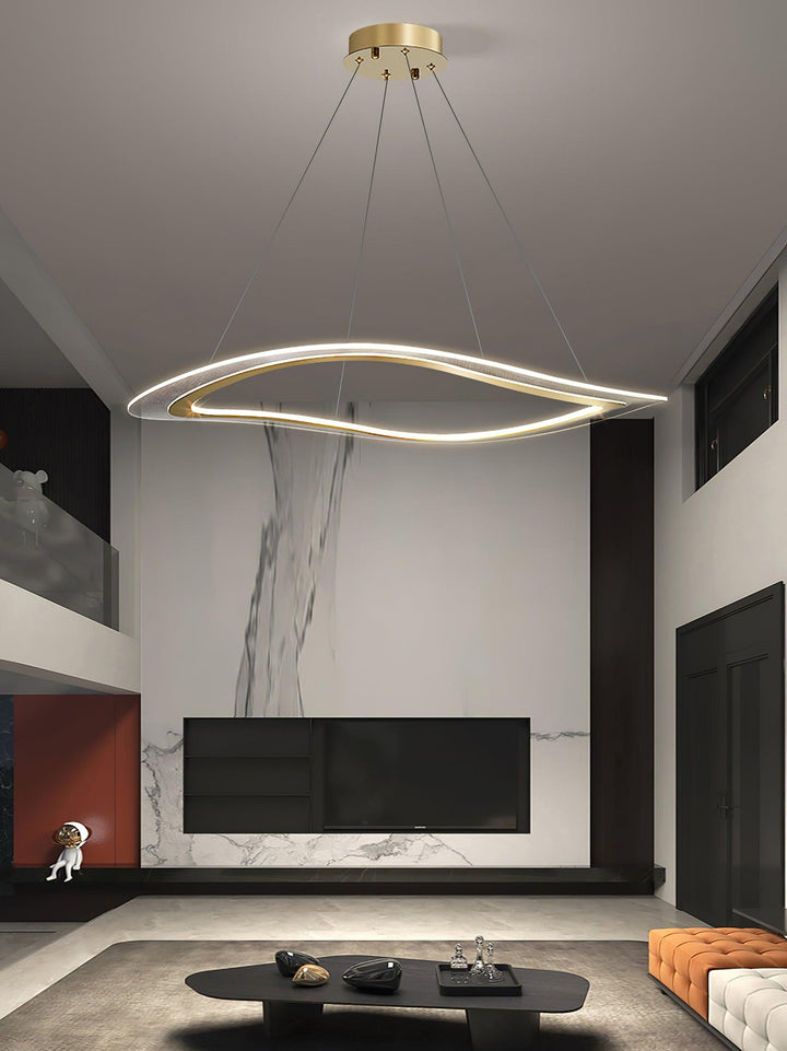 Soleleon lampadario LED Acrilico Oro moderno