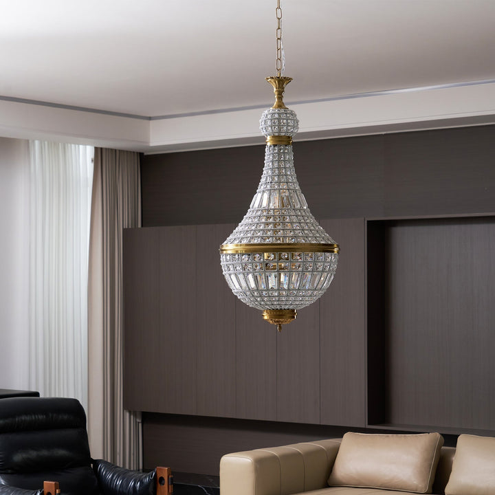 Auristella lampadario in Cristallo