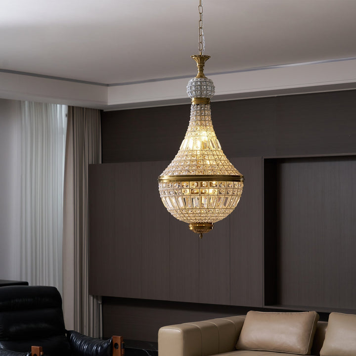 Auristella lampadario in Cristallo
