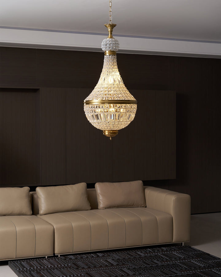 Auristella lampadario in Cristallo
