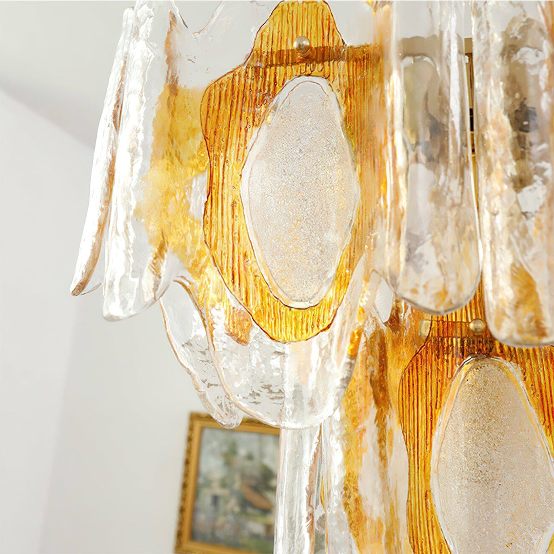 Liorueon lampadario in vetro Lungo