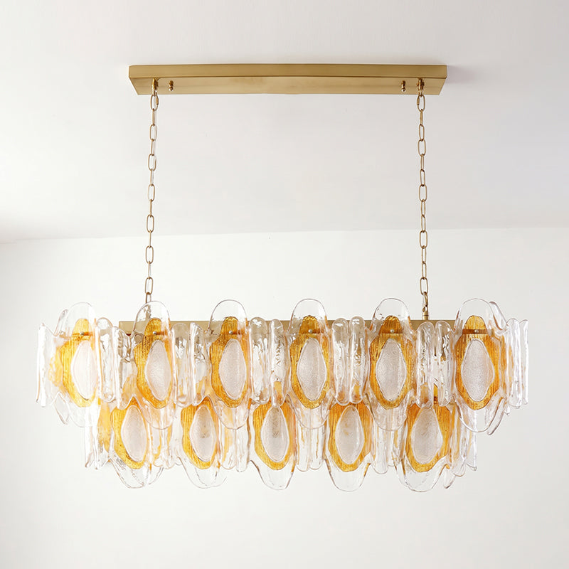 Liorueon lampadario in vetro Lungo