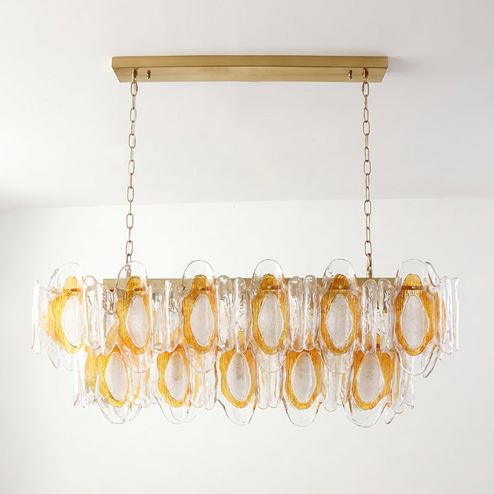 Liorueon lampadario in vetro Lungo