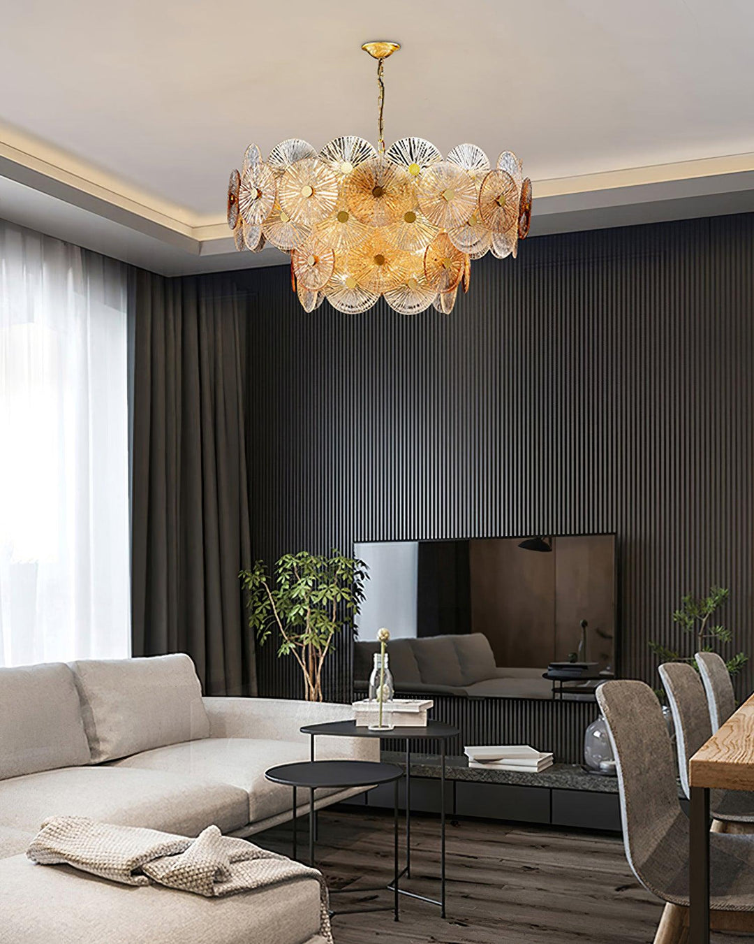 Liororiel lampadario in vetro