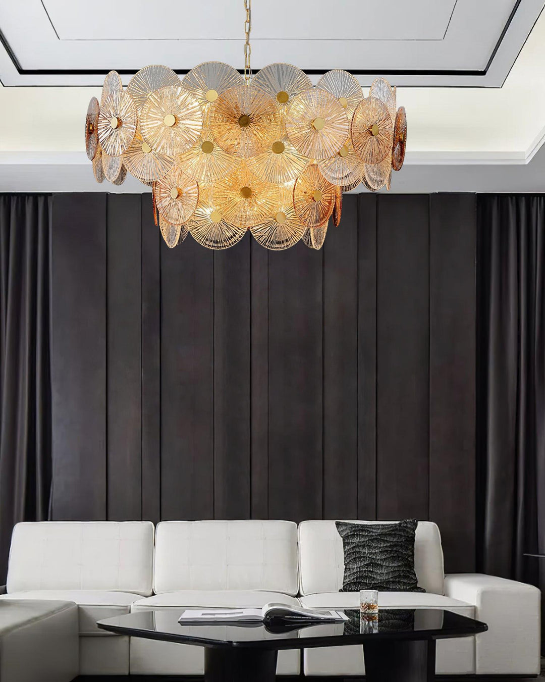 Liororiel lampadario in vetro