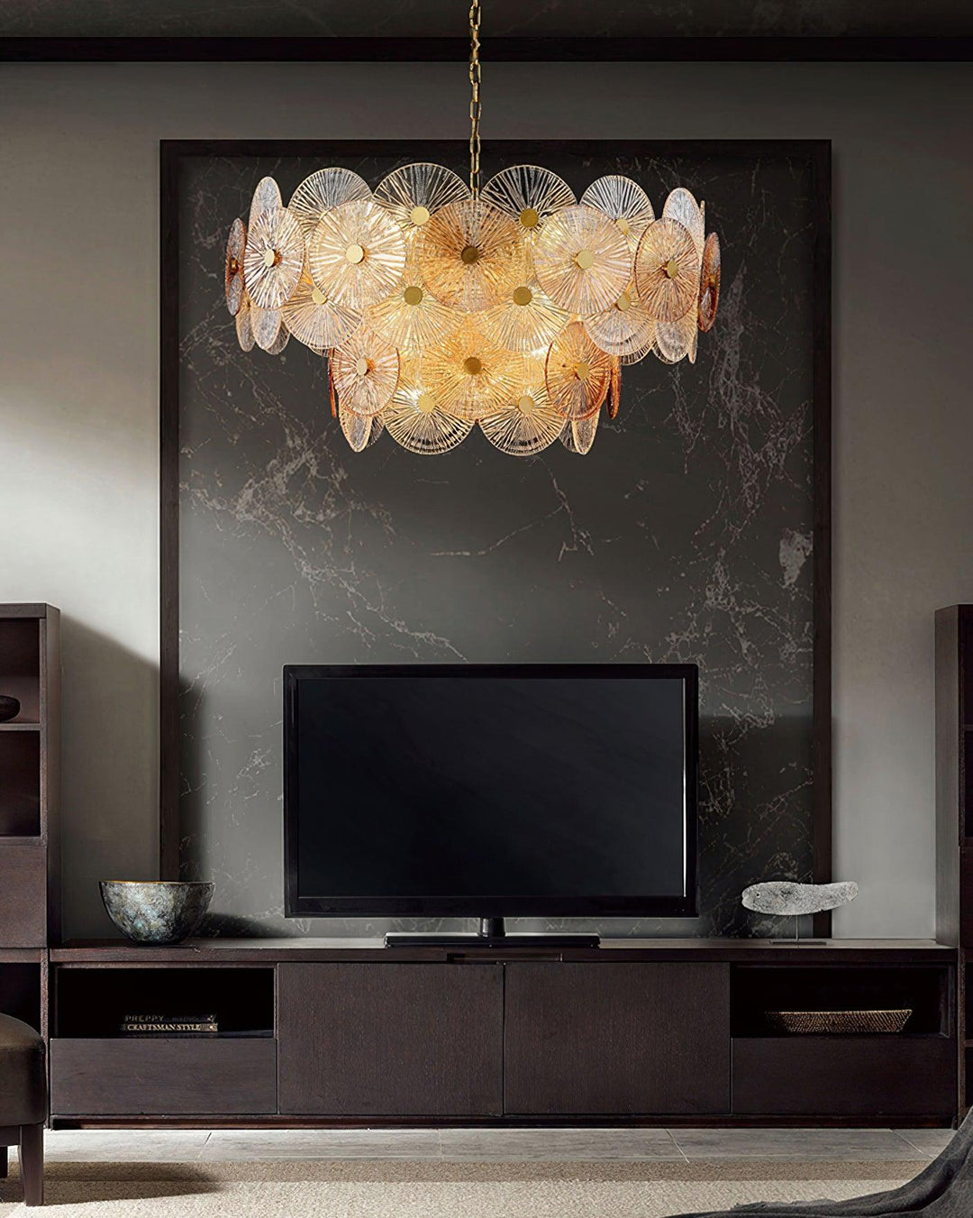 Liororiel lampadario in vetro