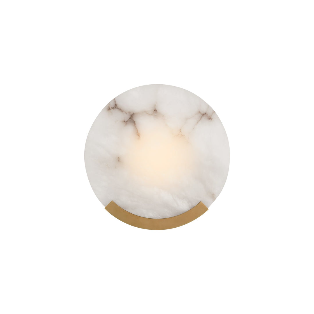 Avsolisra Modern Minimalist Round Alabaster Wall Lamp - Lamp Copper
