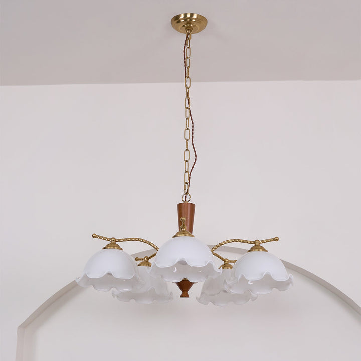 Daisy lampadario vintage in vetro