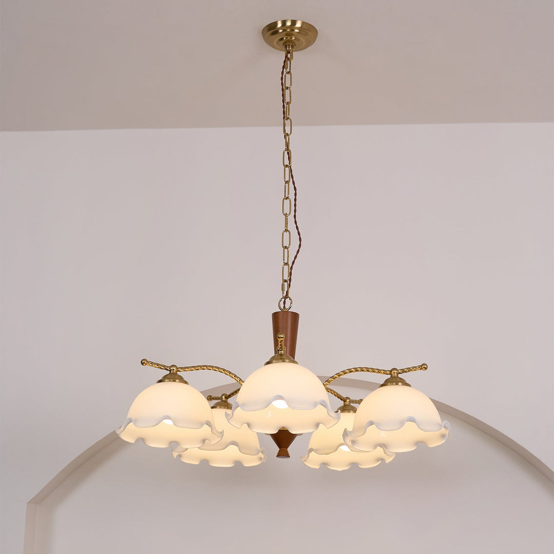 Daisy lampadario vintage in vetro