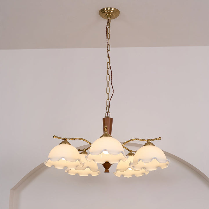 Daisy lampadario vintage in vetro