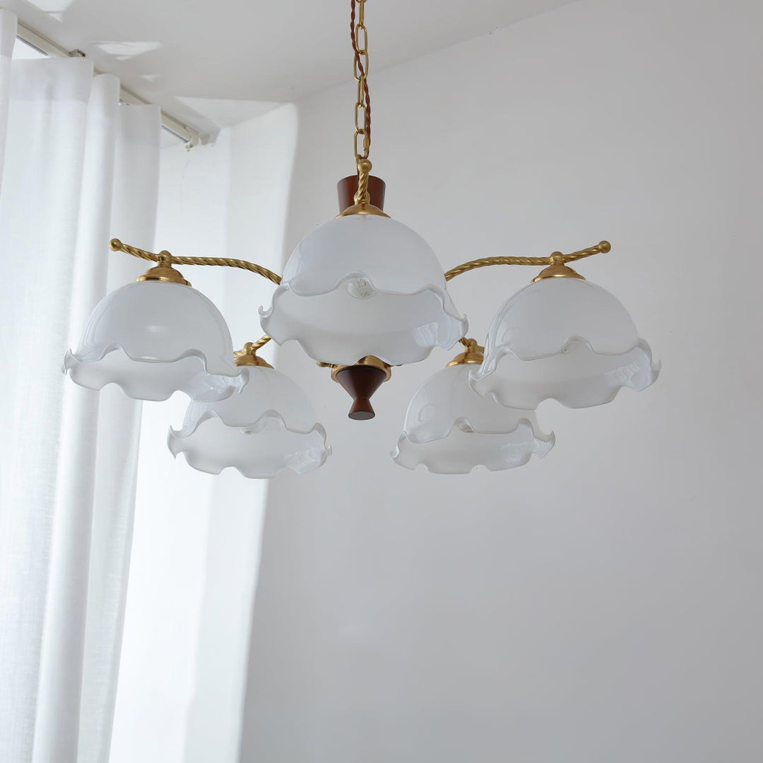 Daisy lampadario vintage in vetro