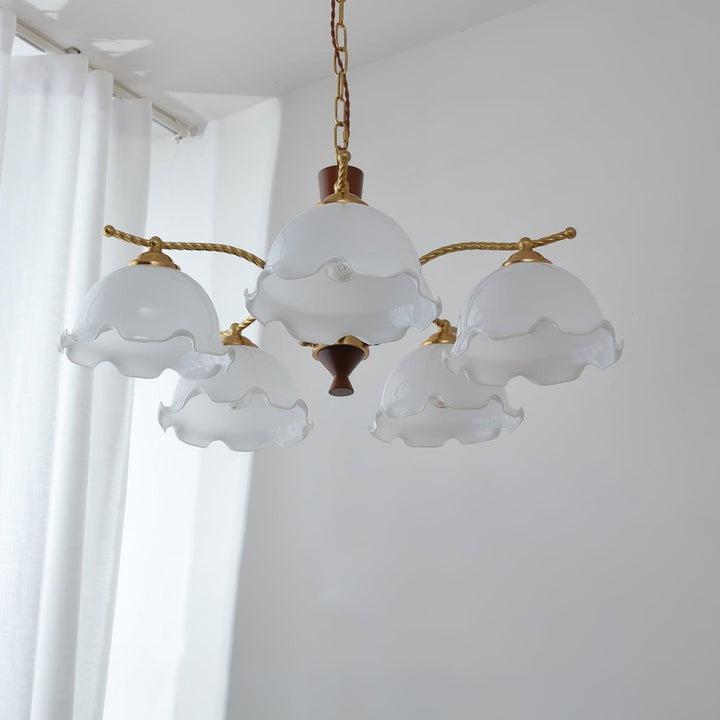 Daisy lampadario vintage in vetro