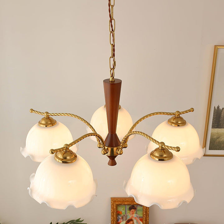 Daisy lampadario vintage in vetro