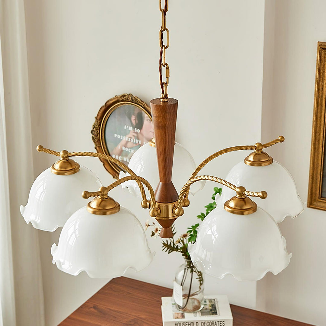 Daisy lampadario vintage in vetro