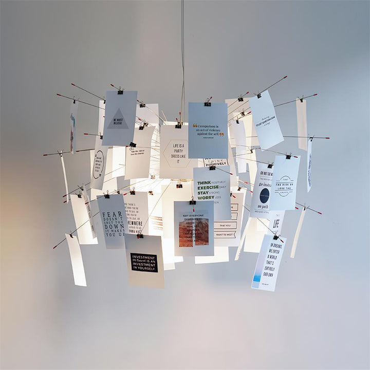 Lampadario Carta e metallo Colorful bianco Carte Whimsical moderno