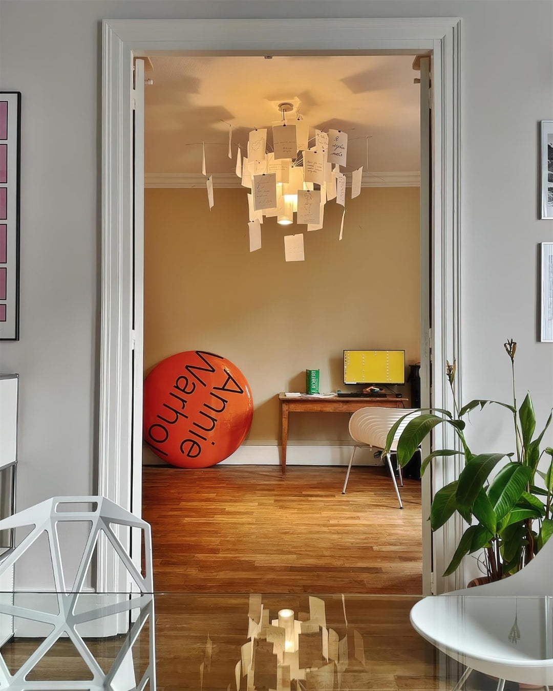 Lampadario Carta e metallo Colorful bianco Carte Whimsical moderno