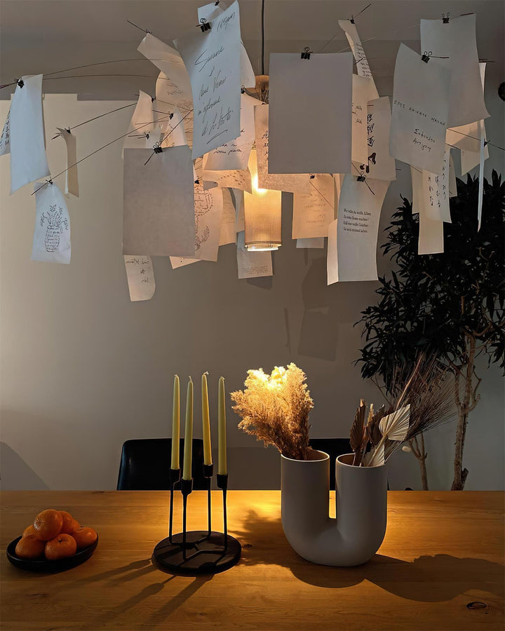 Lampadario Carta e metallo Colorful bianco Carte Whimsical moderno