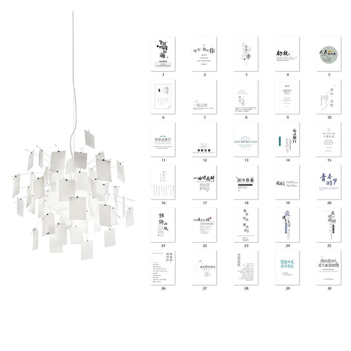 Lampadario Carta e metallo Colorful bianco Carte Whimsical moderno