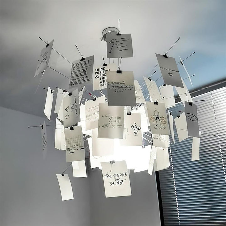 Lampadario Carta e metallo Colorful bianco Carte Whimsical moderno
