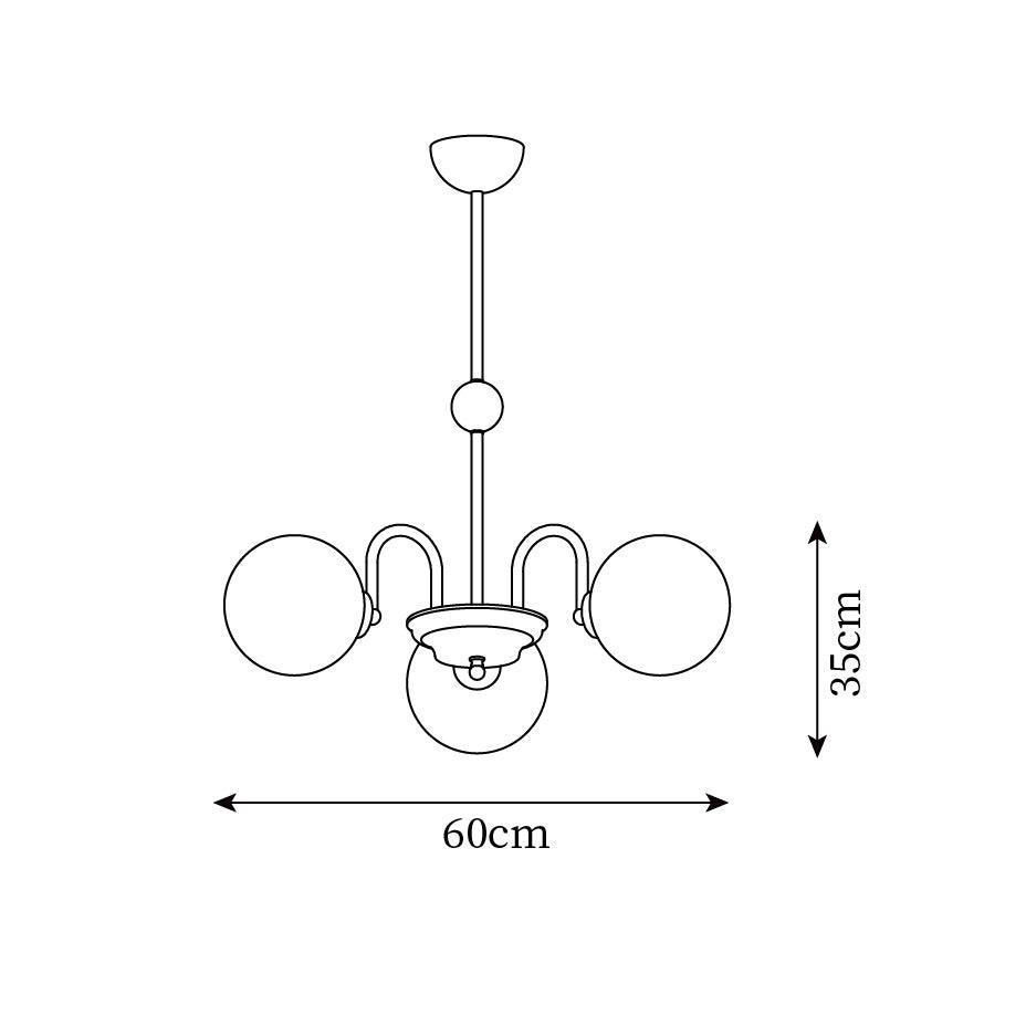 Lampadario Bracci Curvi Ombrelloni Sferici Stile moderno Retro sala da pranzo | Cielum