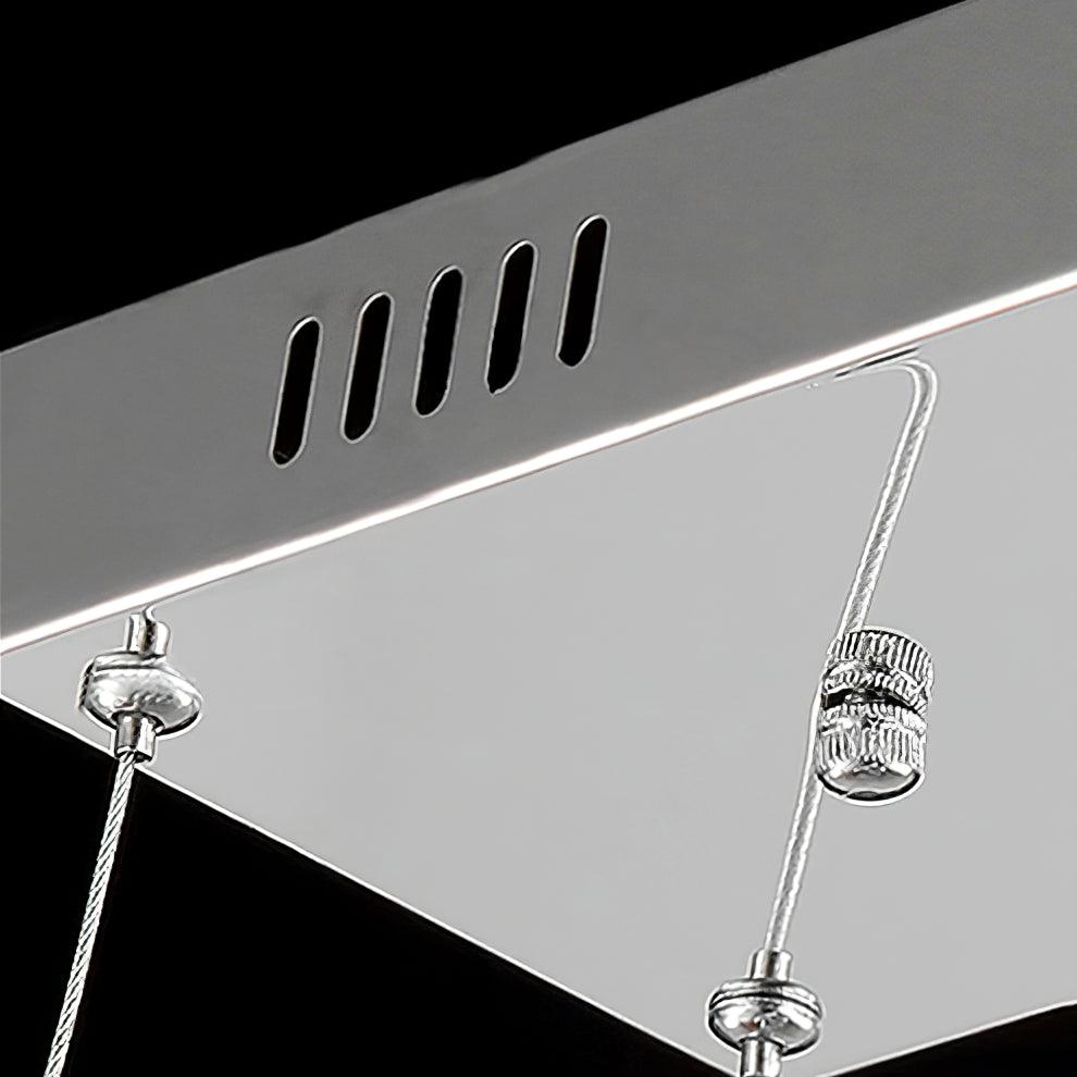 Luxisine lampadario Cristallo Double C moderno Argento 2-Anello