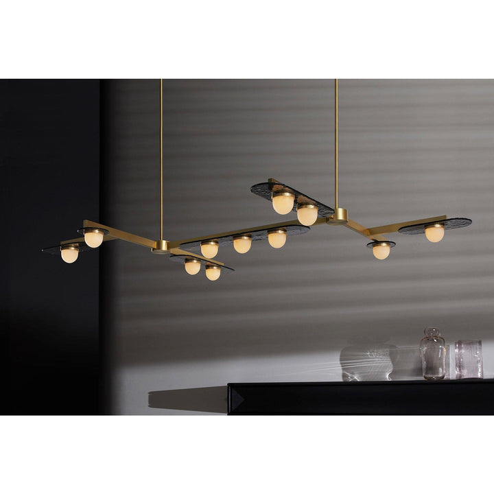 Solerelle lampadario LED lineare con Struttura in Oro