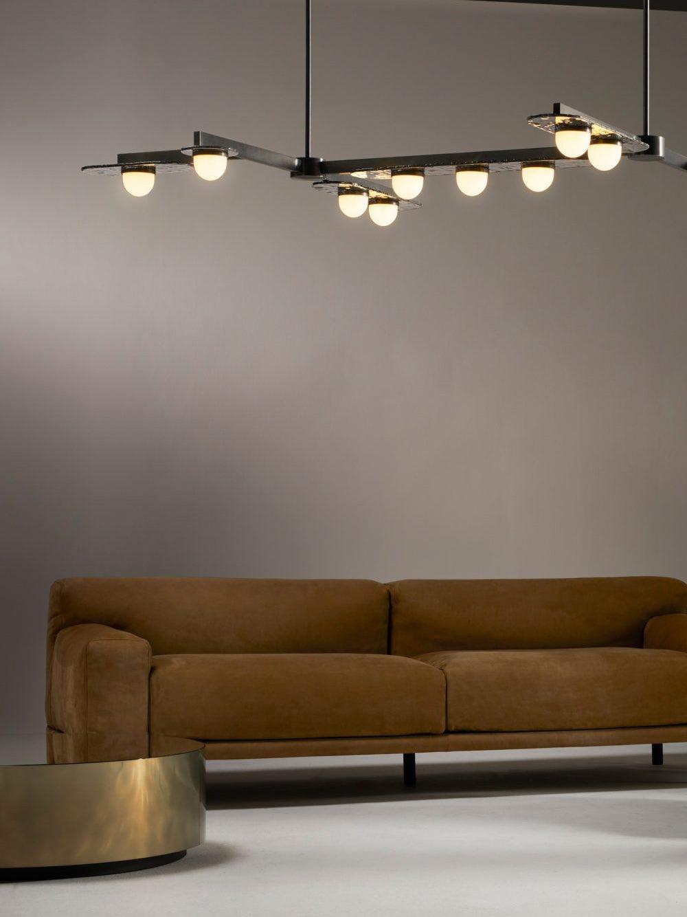 Solerelle lampadario LED lineare con Struttura in Oro