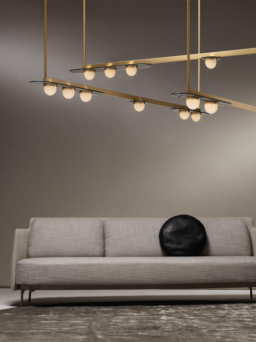 Solerelle lampadario LED lineare con Struttura in Oro