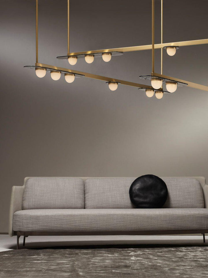 Solerelle lampadario LED lineare con Struttura in Oro