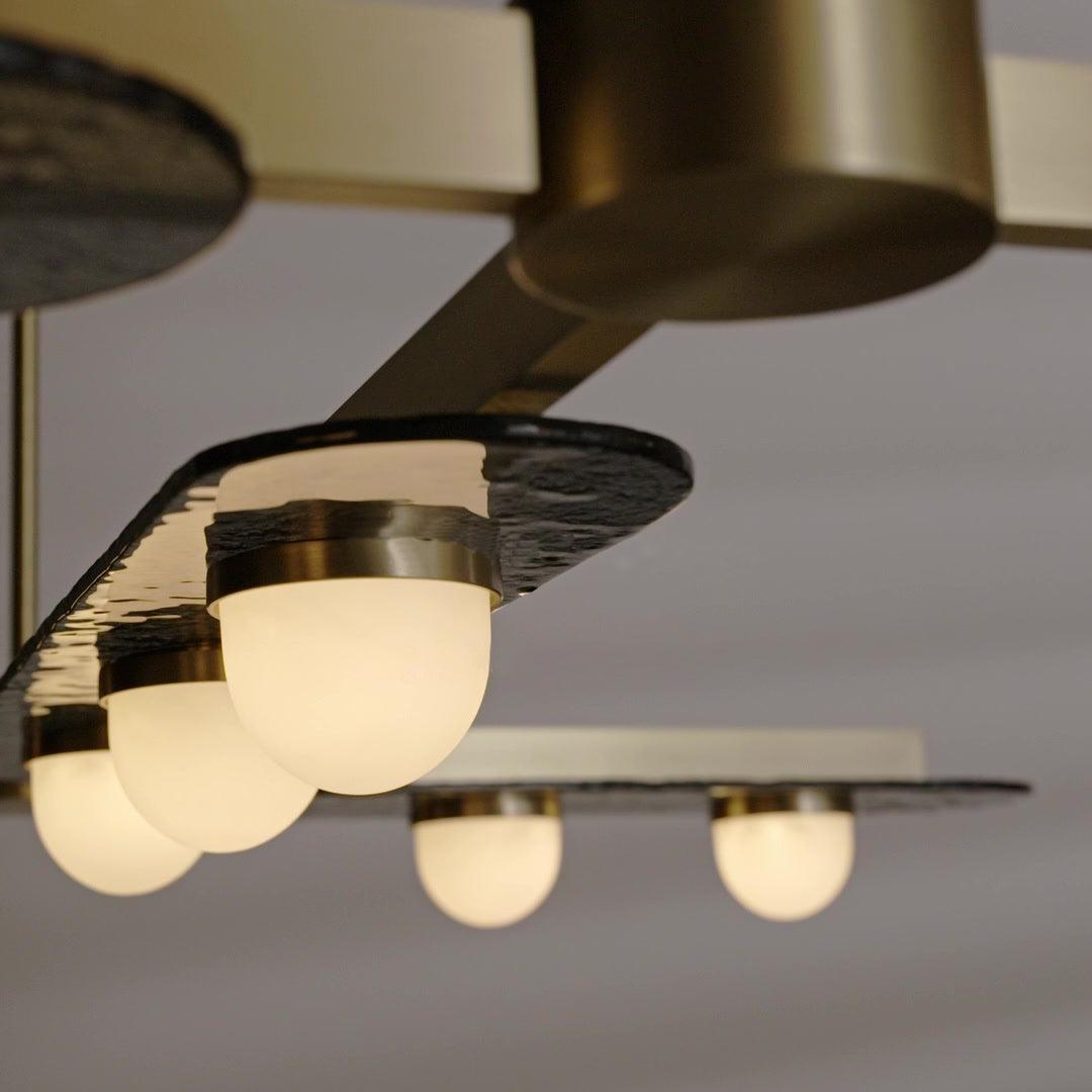 Solerelle lampadario LED lineare con Struttura in Oro