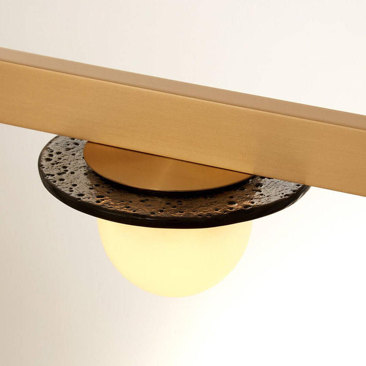 Solerelle lampadario LED lineare con Struttura in Oro