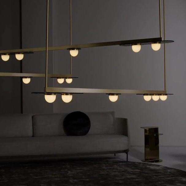 Solerelle lampadario LED lineare con Struttura in Oro