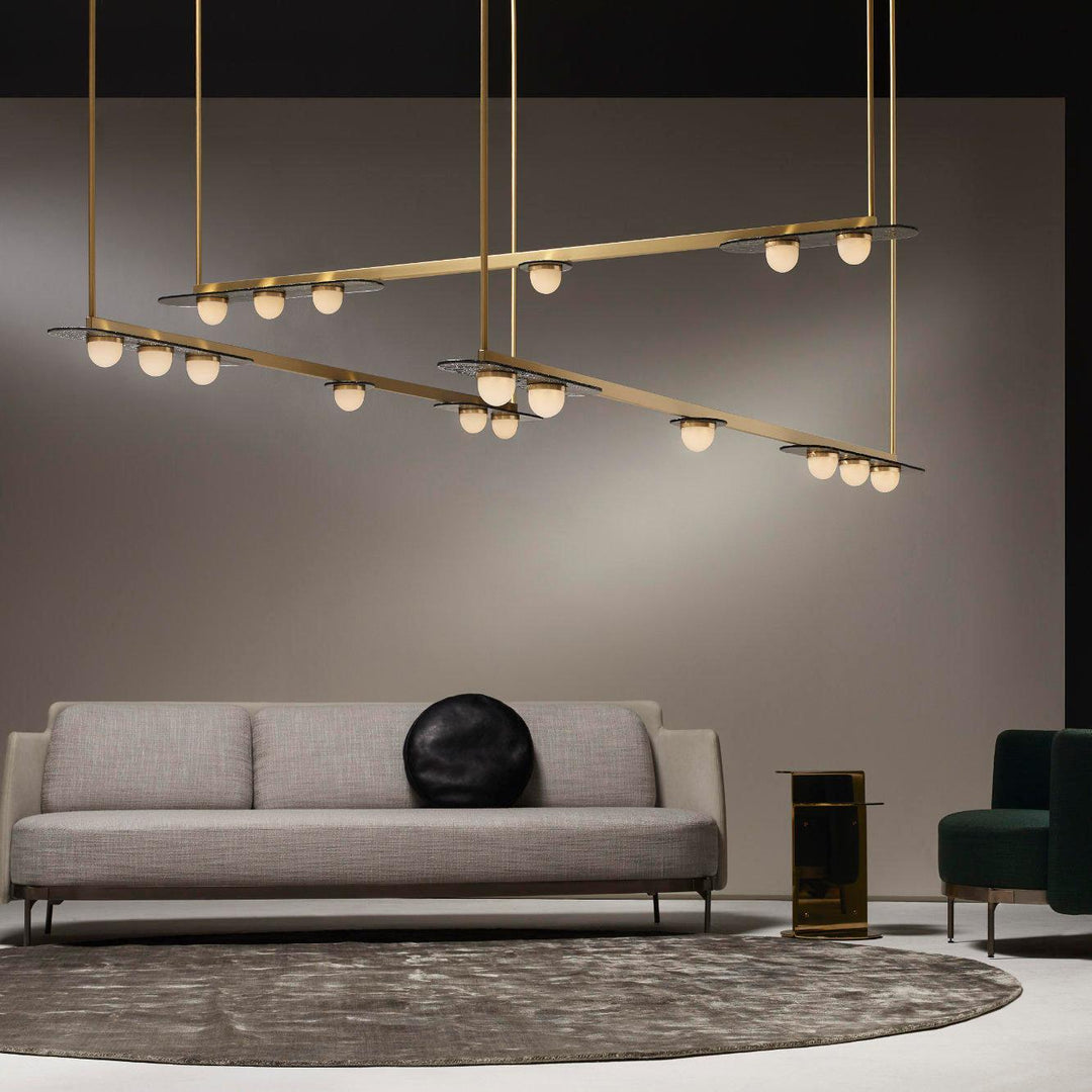 Solerelle lampadario LED lineare con Struttura in Oro