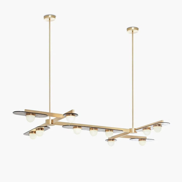 Solerelle lampadario LED lineare con Struttura in Oro