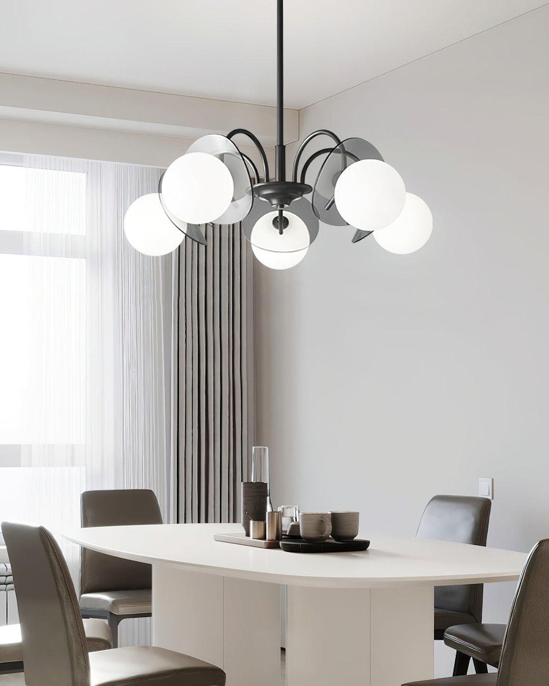 Seliselle lampadario sfera Braccio Scultoreo