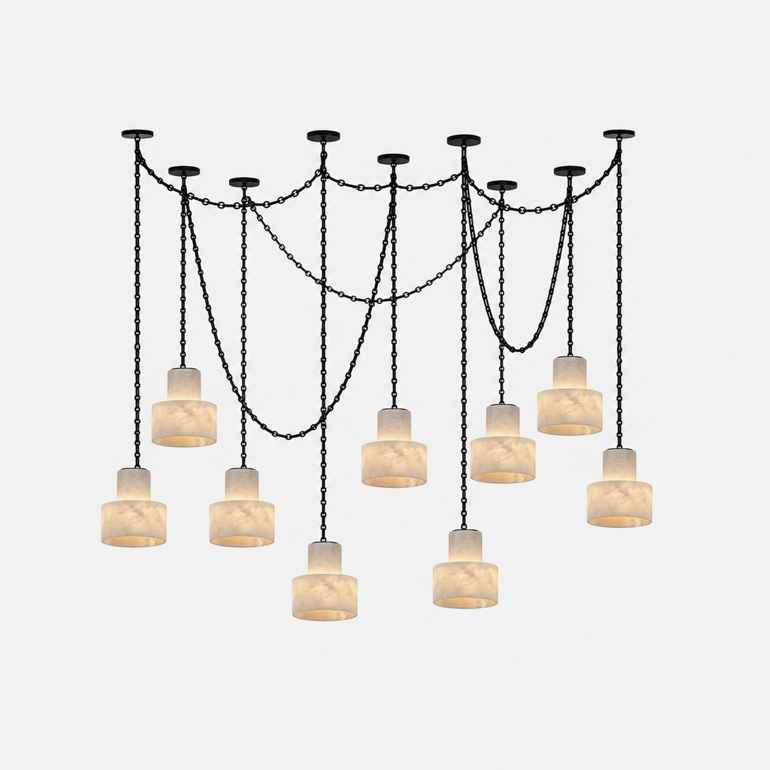 Leocadie lampada a sospensione Multi-Tier a Catena cilindrico