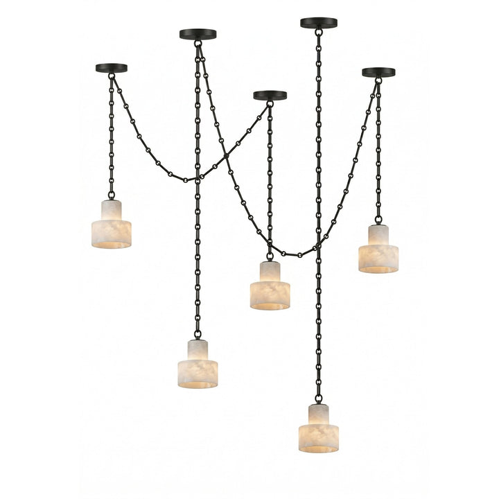 Leocadie lampada a sospensione Multi-Tier a Catena cilindrico