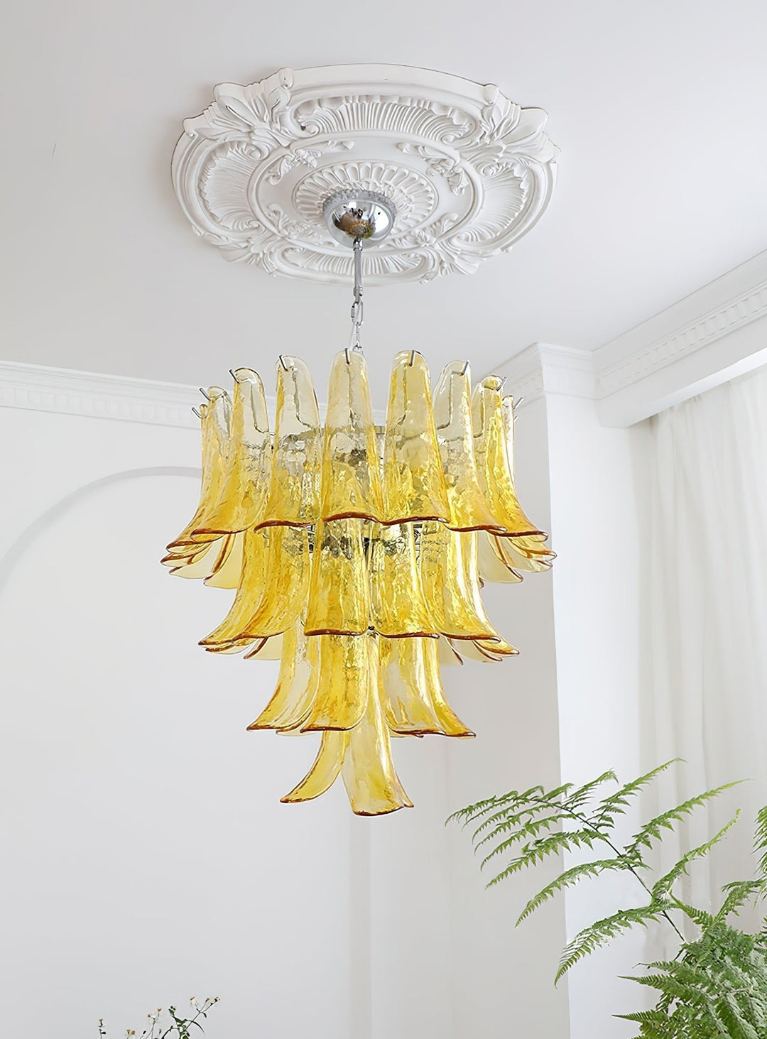 Celiian lampadario petali in vetro di Murano vintage