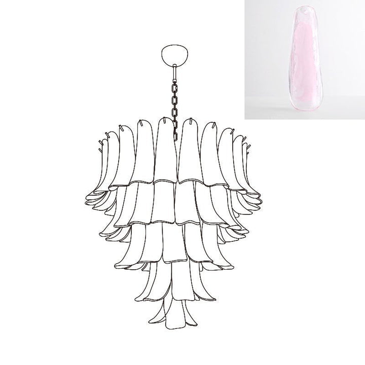 Celiian lampadario petali in vetro di Murano vintage