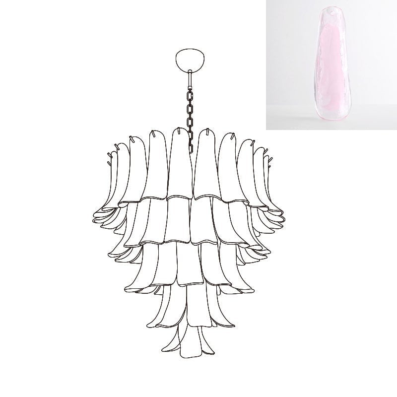 Celiian lampadario petali in vetro di Murano vintage