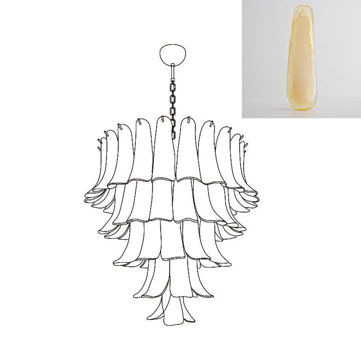 Celiian lampadario petali in vetro di Murano vintage