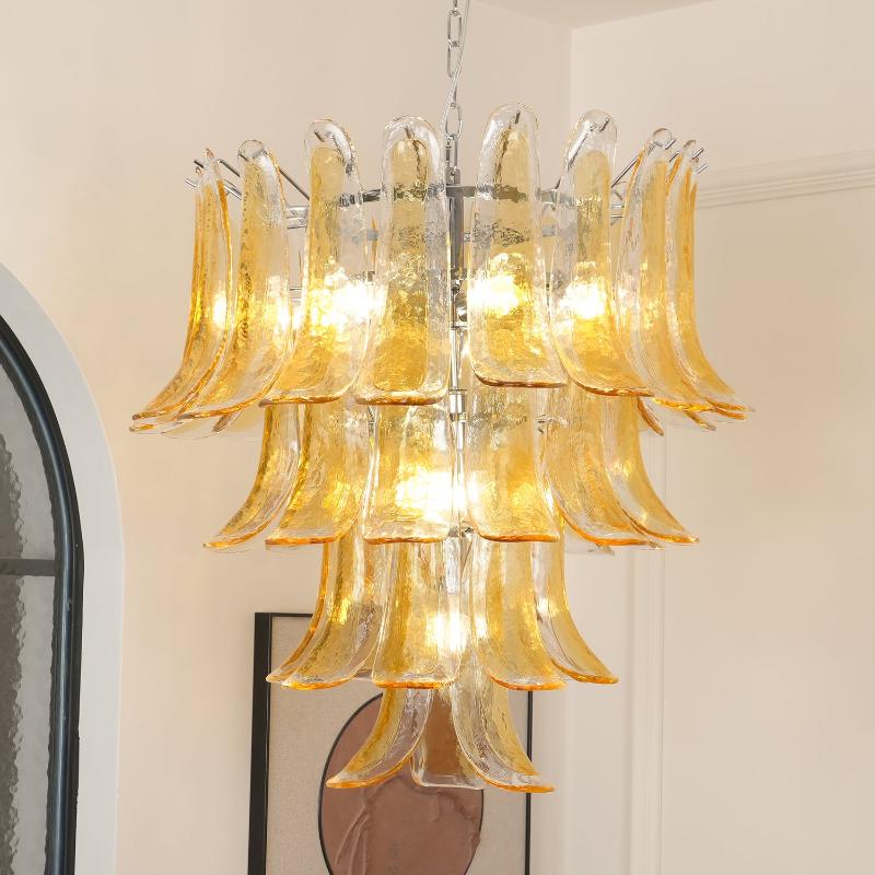 Celiian lampadario petali in vetro di Murano vintage