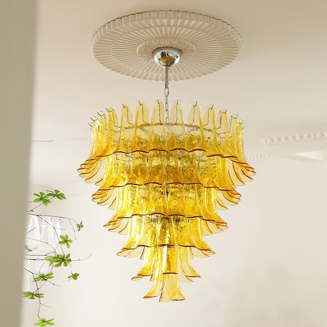 Celiian lampadario petali in vetro di Murano vintage
