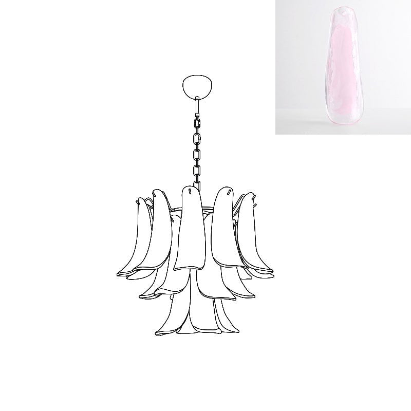 Celiian lampadario petali in vetro di Murano vintage