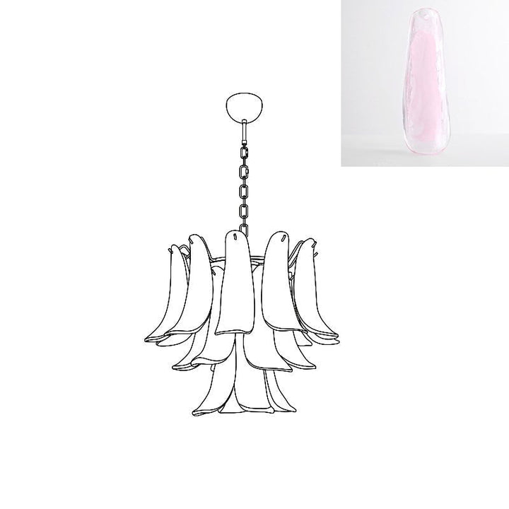 Celiian lampadario petali in vetro di Murano vintage
