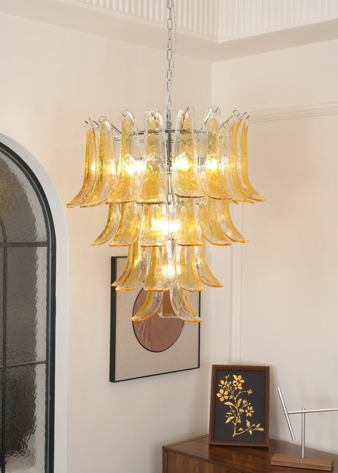 Celiian lampadario petali in vetro di Murano vintage