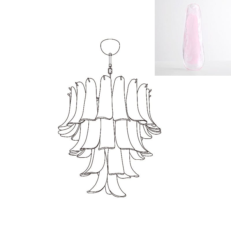 Celiian lampadario petali in vetro di Murano vintage